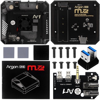 (ShoppingEverydays) Argon One M.2 caja de Metal SSD adaptador ventilador de refrigeración caja para Raspberry Pi 4B (2)