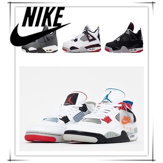 Nike6912 Air Jordan 4 AJ4 Mid-cut zapatos de baloncesto zapatos deportivos de los hombres zapatos de las mujeres zapatos de pareja Casual zapatos