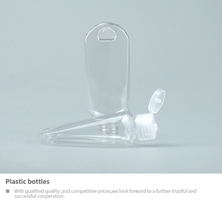 50 ml llavero transparente vacío botellas de plástico de viaje anillo llave mini botella fugas portátiles contenedores cubierta de aleta
