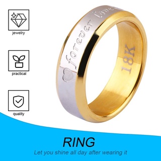 Forever Love Lovers pareja a juego anillo de acero anillo de dedo joyería para boda