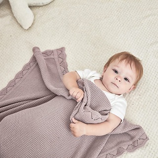 manta de bebé de punto suave cálido transpirable vivero mantas para niñas y niños que reciben manta para cuna, cochecito