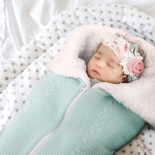 Bebé recién nacido envolver bebé saco de dormir caliente de punto manta cochecito envoltura