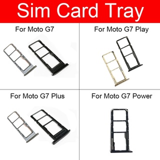 Tested Good Sim Card Tray Holder For Motorola Moto G7 Play Power Plus Sim Micro Reader Card Slot Adapters Card Socket Replacement Repair