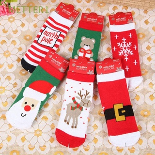 metter1 calcetines suaves otoño medio tubo medias de navidad invierno niños pequeños recién nacido bebé engrosamiento de algodón/multicolor
