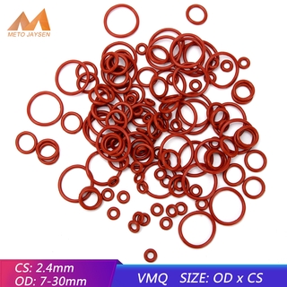 20 piezas Durable VMQ silicona sellador junta tórica reemplazo blanco rojo sello O anillos junta anillo arandela OD 7mm-30mm CS mm resistencia al aceite resistencia al desgaste impermeable