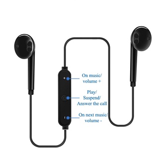 Auriculares Intrauditivos Inalámbricos Bluetooth Deportivos S6 Con Micrófono / (2)