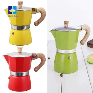 aluminio italiano máquina de café filtro estufa olla 3 tazas (amarillo) m8co (1)