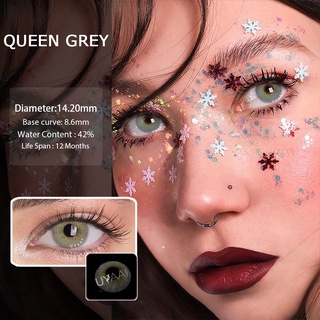 UYAAI lentes de contacto naturales lentes de contacto de Color para ojos 2pcs (1 par) uso anual serie Queen series Queen Grey (1)