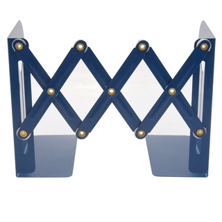 READY STOCK Bookends Iron Adjustable Books Holder Stand Bookend(Blue, Small) (5)