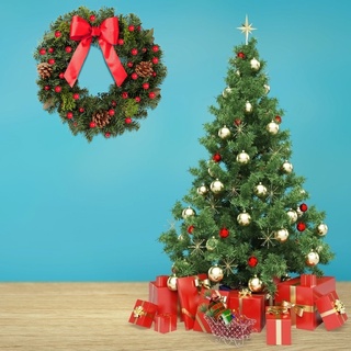 spef 12 pzs púas de pino artificial con púas de pino/bayas de navidad sin cono de pino (4)