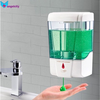 angelcity Wall Mounted 700ml Battery Powered Soap Dispenser Automatic IR Sensor Touch Kitchen Lotion &amp;amp; Soap Spout For Kitchen angelcity