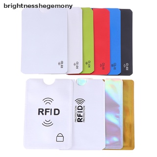 [brightnesshegemony] 10pcs Protector de tarjeta de crédito de manga segura RFID bloqueo de identificación titular de papel de aluminio escudo caliente