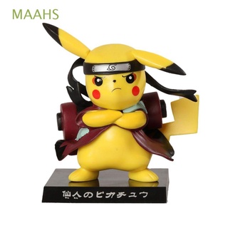 maahs pvc naruto figura anime modelo pikachu figuras de acción para niños miniaturas modelo de juguete muñeca adornos regalos pokemon pikachu cosplays uzumaki naruto