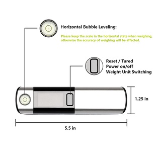 Báscula de equipaje con cinta métrica incorporada, con burbuja Horizontal Digital portátil maleta de viaje pesado (Digital) (3)