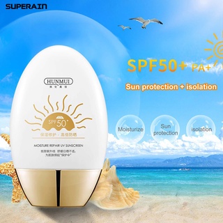 [Bodycare] 60ML HUNMUI Crema Solar Hidratante Anti-Bronceamiento Natural Reparación De Humedad UV Protector Para Mujeres