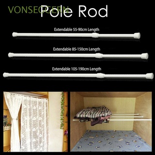 vonseggern varilla de tensión multiusos extensible soporte de cortina postes de ducha para voile spring net hogar ajustable accesorio de baño