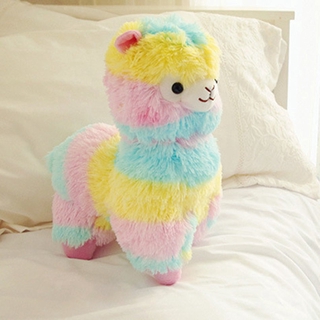 SF peluche de Alpacasso de algodón suave arco iris/juguete de peluche de Alpaca (18 cm) (5)