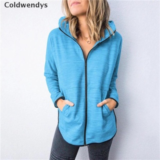 [Cold] sudadera con capucha con cremallera de otoño e invierno para mujer
