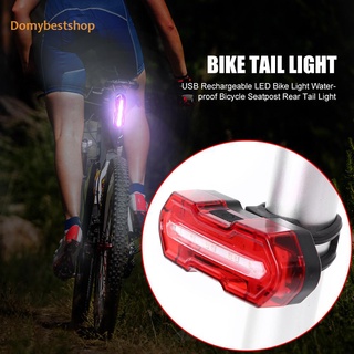 Domybestshop - luces traseras para bicicleta de montaña (120 lm, USB, bicicleta de carretera, luz trasera)