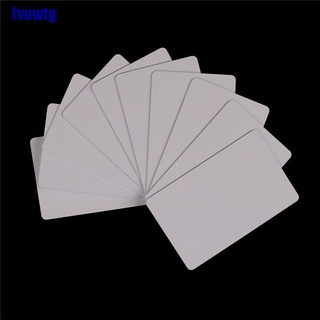 FVU 10pcs PVC Blank NFC Card Tag 1k S50 IC 13.56MHz Read Write RFID