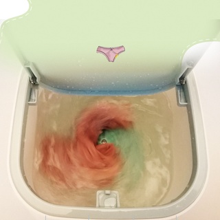 lavadora turbo eléctrica para dormitorios de viaje azul + rosa (7)
