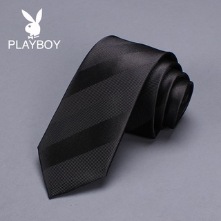 playboy genuino corbata masculino formal traje de negocios versión coreana de estrecho negro casual novio boda 6 cm caja de regalo