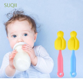 SUQII New Baby Milk Bottle Brush 360 Degree Pacifier Nipple Sponge Brush Rotating Washing Cleaner Feeding Cup Milk Bottle/Multicolor