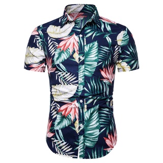 [Bks] blusa básica de manga corta para hombre de verano Bohe/camiseta ajustada con estampado