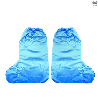 desechables pe zapatos largos cubre impermeable a prueba de polvo antideslizante botas cubre zapatos con banda elástica para actividades al aire libre interior uso de día lluvioso azul 2pcs/pack