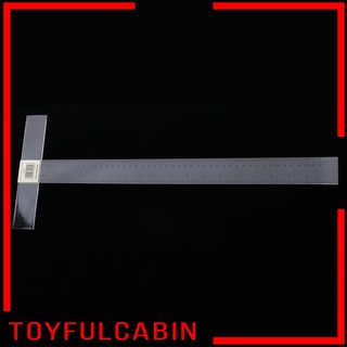 [TOYFULCABIN] T-cuadrado de plástico transparente T-Ruler para la redacción General de trabajo de diseño 45 cm