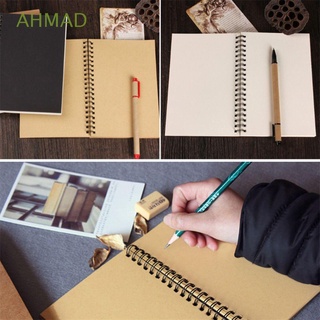 AHMAD Papel De Boceto Duro Back Kraft Retro Cuaderno Encuadernado Espiral De Alta Calidad Reeves Bobina Libro En Blanco