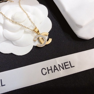 Coreano Chanel Collar Accesorios Simple Letra Doble CC Cadenas Gargantilla Delicada Pareja Colgante Joyería