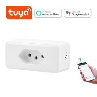 Tuya Wifi smart Socket brasil enchufe 10/16A tuya/smart life APP Control remoto Control de voz trabajo con Alexa Google Home BB