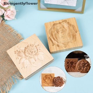 blowgentlyflower cortador de galletas provance rose cookie sello molde de madera sello decoración bgf (1)