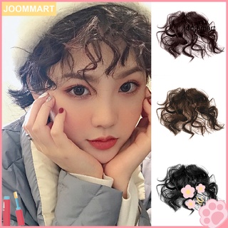 [Jm] peluca de extensión de pelo Natural esponjosa rizada falsa flequillo para niñas