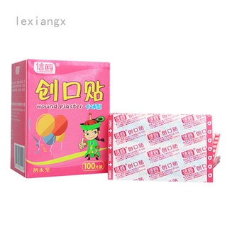 Lexiangx 100 pzs cintas adhesivas de dibujos animados impermeables creativas 10 patrones diferentes vendajes lindos para Hemostasis adhesivos