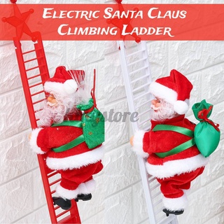 Eléctrico Santa Claus escalada escalera de música decoración árbol de navidad ventana puerta adornos regalo KS (1)