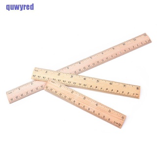 Quwyred - regla de madera de doble cara, diseño de carpintero, escalas y básculas métricas herramientas 1 pieza HFGN