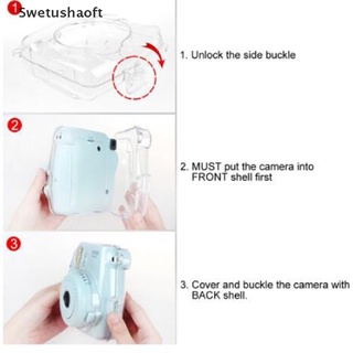 [sweu] fujifilm instax mini 8/8+ 9 película instantánea cámara transparente estuche duro cubierta shell bfd