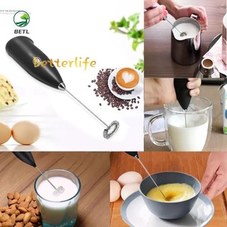 1* espumador de leche negro de acero inoxidable eléctrico casa cocina café leche chocolate espumador batidor herramienta de cocina