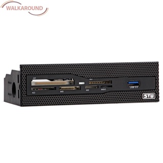 (Wal) Usb Power PC caso frontal CD controlador Panel Multi ranura lector de tarjetas internas