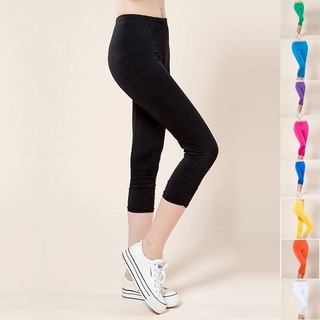 !! !!️ 9 colores nuevos pantalones de yoga de las mujeres de cintura alta elástica melocotón cadera medias correr deportes fitness hielo Capris mujer