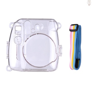 Ol Instant Camera - funda de protección transparente con cordón de arco iris para Fujifilm Instax Mini 8/9