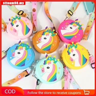 [el Nuevo] bolso de silicona para niños unicornio, diseño de dibujos animados, bolso de hombro Kanak, descuentos grandes, diseño de unicornio