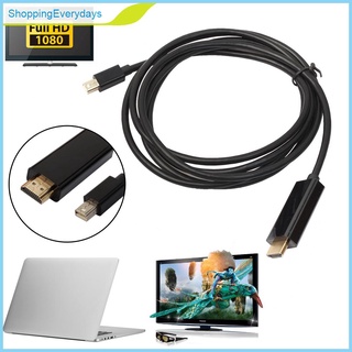 (ShoppingEverydays) 6 pies Thunderbolt Mini DisplayPort DP a HDMI compatible con Cable adaptador para Mac Book
