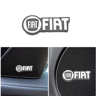 4 pzs Emblema Interior de aluminio 3d altavoz de Audio Etiqueta Para Fiat accesorios