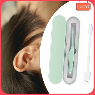 [LUCY7] Kit limpiador de picos de oreja con luz LED, cera de oído herramienta de limpieza de orejas pinzas caja de almacenamiento (5)