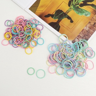 FOOT 400PCS Hair Accessories Ponytail Hair Holder For Girls Rubber Bands Kids Hair Ties Small 2cm/2.5cm Elastic Colorful Fashion Thin Mini Hair Ropes (7)