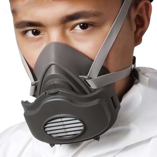 3700 media cara Gas máscara respiratoria a prueba de polvo de alta eficiencia filtros de protección Industrial Anti PM2.5 respirador máscara de polvo (1)