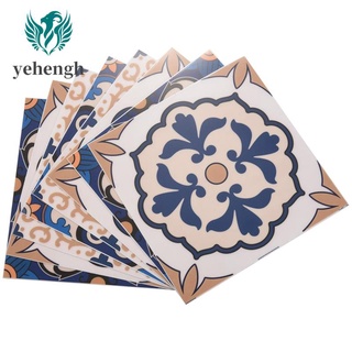 10 pegatinas de estilo marroquí para azulejos, decoración impermeable, 6 x 6 pulgadas